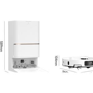 Dreame X40 Ultra Robot aspirapolvere completo con funzione di pulizia 12.000Pa, 70℃ mop, bianco