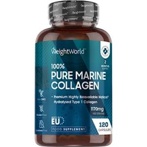 WeightWorld Integratore alimentare 100% Collagene Marino Puro Weightworld, 120 capsule