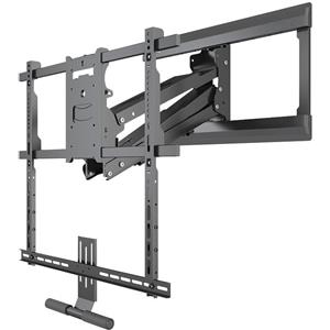 myWall HP55AL - Supporto da parete per TV 40-65 pollici con molla a gas e supporto per soundbar
