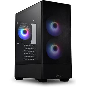 Lian Li LANCOOL 205M Mesh Micro-ATX Case con Vetro Temperato Nero, Ottimizzato per Flusso d'Aria, 5 Ventole ARGB da 140 mm