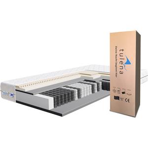 TULENA Materasso a molle TULENA materasso a molle insacchettate 180 x 190 cm , Strato in memory foam e lattice H2 / H3 - rivestimento lavabile - Comfort Plus