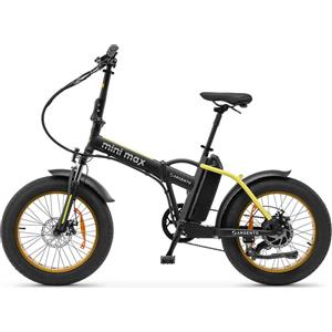Argento e-Mobility Argento e Mobility MiniMax Ebike Nero Giallo Alluminio Taglia unica 50.8 cm 20 pollici 26 kg Ioni di Litio