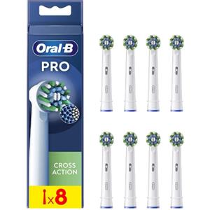 Braun Oral-B Oral-B | Replaceable toothbrush heads | EB50RX-8 Cross Action Pro | Heads | For adults | Number of brush heads included 8 | White