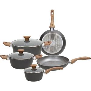 Tognana Great Stone Batteria di Pentole e Padelle 8 Pezzi in Alluminio Forgiato con Rivestimento Antiaderente