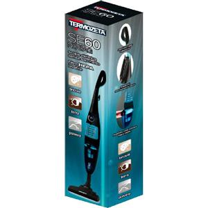 Termozeta SE60 Aspirapolvere Verticale Bagless HEPA 600W 1L Nero e Blu Ciclonico