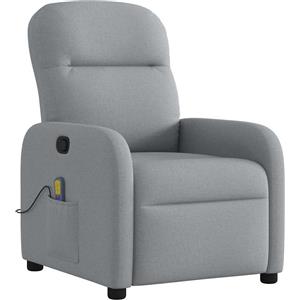 vidaXL Sedia da massaggio in tessuto grigio chiaro