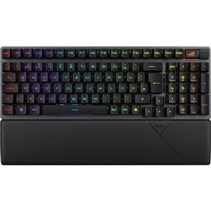 ASUS ROG Strix Scope II RX - Tastiera - 96% - retroilluminata - senza fili - 2,4 GHz, Bluetooth 5.1, USB - QWERTY -