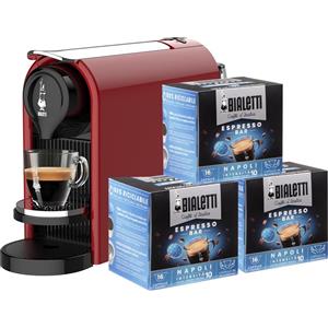 Bialetti Gioia PLUS Macchina Caffè Espresso Capsule Alluminio Rosso