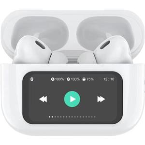 Celly SOUNDLEDWH Auricolari True Wireless con Display LED, ANC, ENC e Bluetooth 5.4 - Bianco