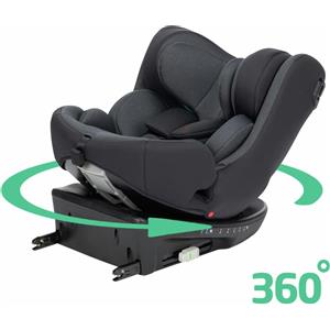 Bebeconfort EvolveFix Seggiolino Auto 0-36 kg, Girevole 360°, Reclinabile, Isofix, Dalla Nascita a 12 Anni, Tessuti Traspiranti, Nero