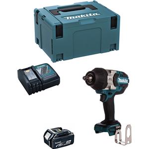 Makita Avvitatore ad Impulsi DTW1002RTJ1 - 18V, 1000 Nm, Motore Brushless, Batteria 5,0 Ah e Caricabatterie DC18RC