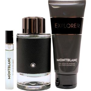 MontBlanc Cofanetto Profumo Uomo Explorer - Eau de Parfum 100 ml, Shower Gel 100 ml e Travel Size 7,5 ml