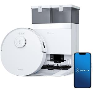ECOVACS Robot Aspirapolvere DEEBOT T30C PRO Omni Gen 2, Robot Aspirapolvere con funzione di pulizia, lavaggio ad acqua calda a 70°C, robot lavapavimenti 15400Pa Bianco