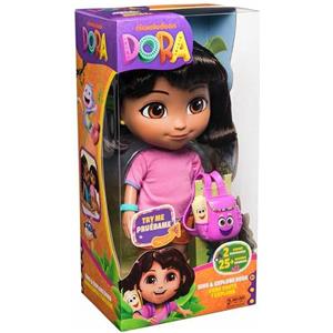 Dora La Esploratrice - Bambola Canta ed Esplora 30 cm con canzoni, effetti sonori e frasi bilingue