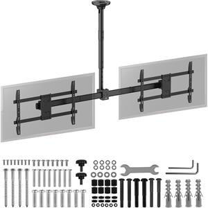 Maclean MC-111 B Supporto a Soffitto Doppio per TV 34-60