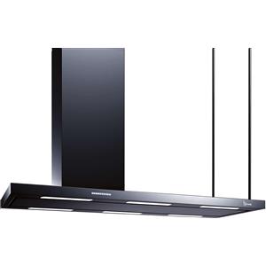 Baraldi ELEA Cappa a Parete 150 cm Nera con Camino a Sinistra, Motore 800 m³/h, Comandi Touch e Illuminazione LED