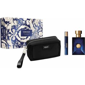 Versace Dylan Blue Pour Homme - Eau de Toilette 100 ml 10 ml Travel Spray Borsello Nero