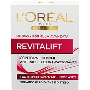 L'Oréal Paris Revitalift Contorno Occhi 15 ml - Crema Anti-Rughe con Pro-Retinolo Avanzato e Elastina