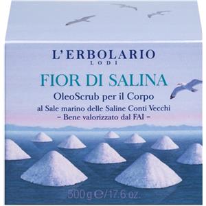 L'Erbolario Fior di Salina OleoScrub Corpo 500g - Scrub Esfoliante con Sale Marino per Pelle Morbida e Levigata