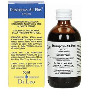 Laboratorio Erboristico Di Leo Diastopress-Alt-Plus PVB27 Integratore Pressione Soluzione Idroalcolica, 50ml