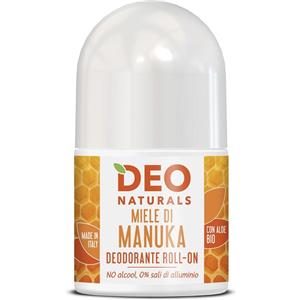 Optima Naturals Deo Naturals Miele di Manuka - Deodorante Roll-On Ipoallergenico 50 ml con Proprietà Antisettiche