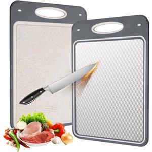 VINATO Tagliere in Acciaio Inox Alimentare, Taglieri Acciaio Inox con Scanalatura Succhi Tagliere da Cucina Professionale con Design a Rete Antigraffio, Copertura in Silicone Antiscivolo, 40x27cm