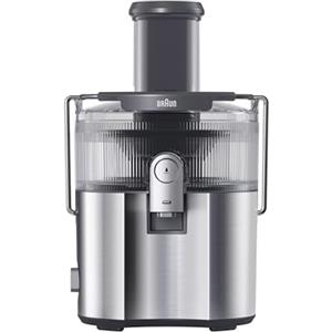 Braun MultiJuice 7 SJ7000 Estrattore Succo Centrifugo, Tecn ColdXtract, Tubo di Riempimento da 75 mm, Contenitore 2L, Sistema Antigoccia e di Sicurezza Quadruplo, Filtro Acciaio Inox, 1000 W, Grigio