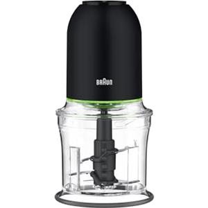 Braun MultiPractic 3 CH3011BK, Tritatutto a Quattro Lame in Acciaio Inox, Due Velocità, Funzione One Push, Tritaghiaccio, Capacità 500ml, Lavabile in Lavastoviglie, 500W, Nero