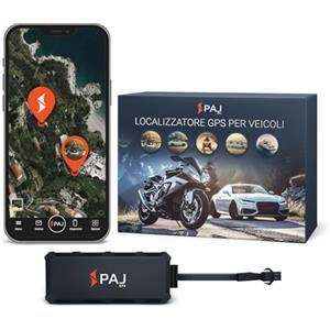 PAJ GPS PAJ VEHICLE Finder 4G MINI, Localizzatore GPS per Moto e Veicoli - Connessione Diretta 9-75 V, Localizzazione Live Tramite App, Notifiche di Allarme, Impermeabile agli Schizzi