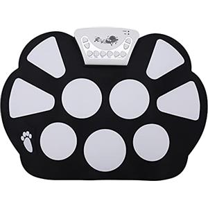 Gatuxe Batteria elettronica, portatile 9 pad Pure Sound Interfaccia USB Real Sense Roll Up Drum Kit pieghevole per i musicisti