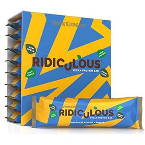 THE PROTEIN WORKS Barretta Proteica Vegana Ridiculous, 100% Vegetale, Senza Olio Di Palma