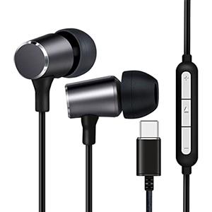 Link LK10N Auricolari In-ear con Microfono e Controllo Volume USB-C Nero