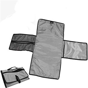 YNR Tappetino per cambio pannolino, portatile, pieghevole, lavabile, impermeabile, da viaggio (grigio)