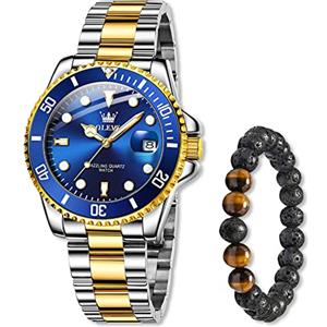 Raitown Orologio da uomo Analogico al Quarzo in Acciaio Inossidabile Luminoso Moda Orologi R5885G