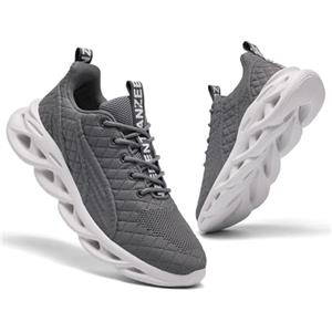 TIANZEBEN Scarpe Sportive Turnscarpe Scarpe da Corsa Scarpe da Passeggiata Scarpe da Corsa Sneaker da Tennis Moda Palestra Tempo Libero Pesi Leggeri Atmungsaktiv Grigio 40