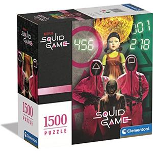 Clementoni Squid Game Game-1500 Pezzi Adulti, Serie TV, Puzzle Netflix, Made in Italy, Multicolore, 80503, Esclusivo Amazon