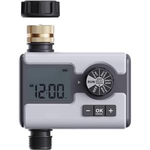 Aqualin Timer per irrigazione da Giardino, Timer per irrigazione con 3 programmi Separati, Ritardo della Pioggia, Manuale, Sistema di irrigazione Automatico per Piscine