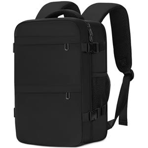 Cmezevi Zaino da Viaggio 20L 40x20x25 cm - Bagaglio a Mano Cabina per Ryanair, EasyJet - Zaino Porta PC 15", Leggero - Nero