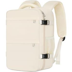 Cmezevi Zaino da Viaggio 20L 40x20x25 cm - Bagaglio a Mano Cabina per Ryanair, EasyJet - Zaino Porta PC 15", Leggero - Beige