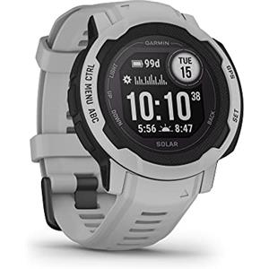 Garmin Instinct 2 Solar, Smartwatch, 45mm, Rugged design, Ricarica solare, Autonomia infinita, +30 app multisport, GPS, Cardio, SpO2,Garmin Pay, Connect IQ (Mist Gray)