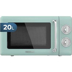 Cecotec Forno a microonde meccanico da 20 litri Proclean 3010 Retro Green. 700 W in 6 livelli, timer fino a 30 minuti, modalità sbrinamento, design vintage in verde, finiture in acciaio
