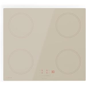 Klarstein Victoria - Piano Cottura A Induzione, 4 Zone, 7000W Con Booster, Cursori & Timer, Blocco Per Bambini, Vetroceramica Crema, Design, 59 cm
