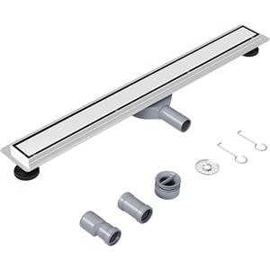 Neodrain Canalina per doccia, 90 cm, scarico a pavimento 2 in 1, extra piatta con sifone a 360°, antiodore, filtro per capelli e adattatore per docce