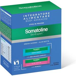 Somatoline Skin Expert Body Advanced - Integratore Drenante e Snellente con 28 Stick (14 Drena Giorno 14 Slim Notte)