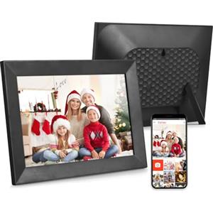 Andoer Cornice Digitale WiFi 10.1 Pollici, Cornice Foto Digitale Pannello Touch LCD, Memoria 12GB, Rotazione Automatica, condivisione Tramite App, Regalo per la Famiglia e Gli amic