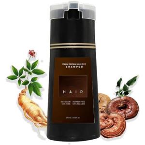 Yelewy Shampoo Tintura Istantanea Da Colorare,Hair Instant Dye Shampoo,Shampoo Per Tintura Per Capelli,Shampoo Colorante Istantaneo,Shampoo Tintura Per Capelli (Marrone scuro)