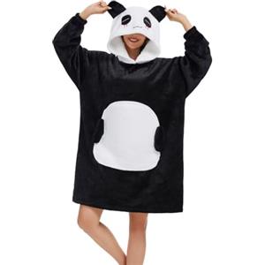 chuangminghangqi Coperta da indossare con maniche e cappuccio invernale Comfy e calda coperta per divano unisex con animali di grandi dimensioni, maglione da donna divertente con cappuccio gigante