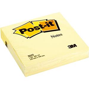 Post-it® Foglietti Adesivi Riposizionabili Giallo Canary - 100 x 100 mm - 200 Fogli