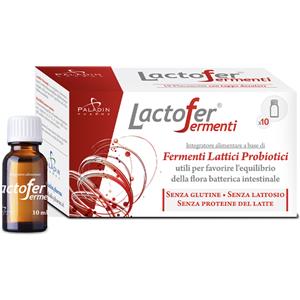 Paladin Pharma Lactofer Fermenti - Integratore Probiotico in 10 Flaconcini da 10 ml per l'Equilibrio della Flora Intestinale