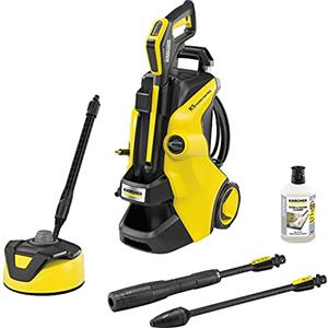Karcher Kärcher K 5 Power Control Home - Idropulitrice ad Alta Pressione con Lavapavimenti, 1800W, 145 bar, Idropulitrice elettrica professionale ad acqua fredda, 3 accessori e pistola LED, Giallo/Nero